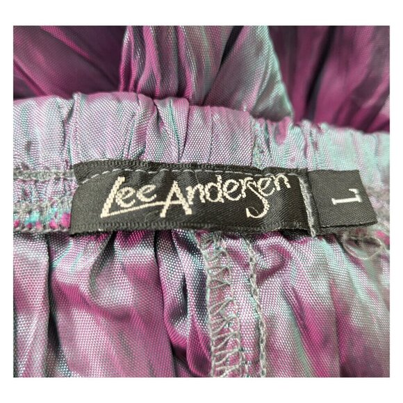 Lee Andersen Fairycore Iridescent Purple Satin Maxi Skirt Size Large - Picture 4 of 6